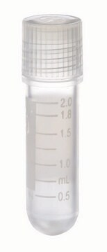 WHEATON&#174; CryoELITE&#174; cryovial with Loctagon&#8482; Vial Skirt and label patch round bottom polypropylene, capacity (2&#160;mL), external thread, non-sterile