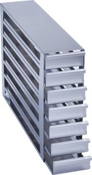 Eppendorf&#174; Upright Freezer Rack Holds 28 x boxes (2 in.), (4&nbsp;x&nbsp;7) configuration, stainless steel, drawer