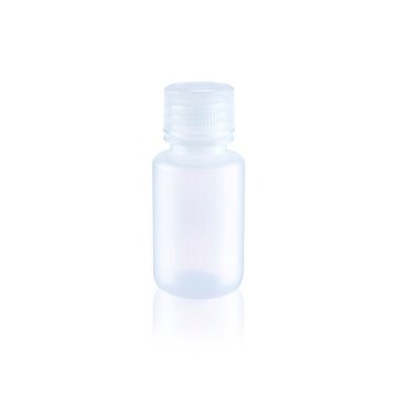 Wheaton&#174; Leak Resistant Bottle capacity 30&#160;mL, high-density polyethylene bottle, natural bottle, narrow-mouth bottle, bottle diam. × H 32&#160;mm × 69&#160;mm, 20-410