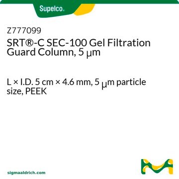 SRT&#174;-C SEC-100 Gel Filtration Guard Column, 5 &#956;m L × I.D. 5&#160;cm × 4.6&#160;mm, 5&#160;&#956;m particle size, PEEK