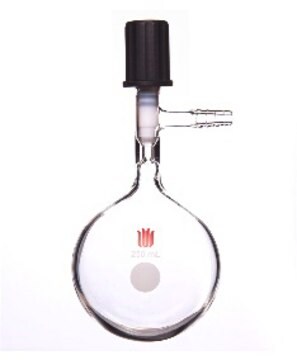 Synthware&#8482; storage flask with high vacuum valve and side arm 10 mL, valve size 0-4&#160;mm