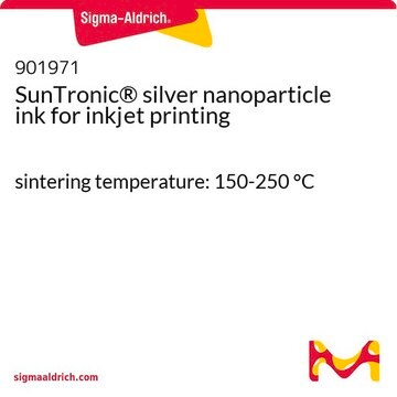 SunTronic&#174; silver nanoparticle ink for inkjet printing sintering temperature: 150-250 °C