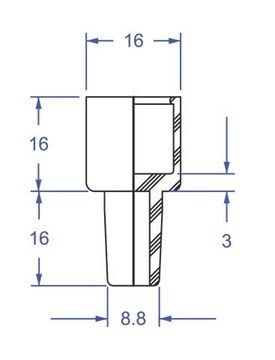 Precision Seal&#174; rubber septa white, 10/30 joints