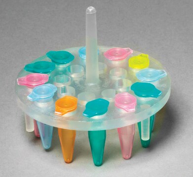 Floating Microcentrifuge Tube Bubble Rack Holds 20 x 0.5 mL tubes, round polymethylpentene