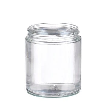 Wheaton wide-mouth bottle clear soda-lime glass bottle, capacity 125&#160;mL, white polypropylene cap, (PTFE faced LDPE liner), case of 24&#160;ea