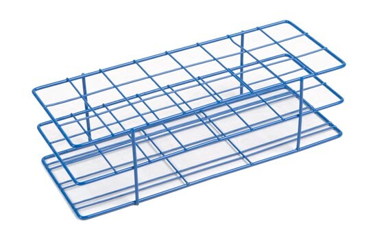 Coated Wire Tube Rack to hold, 24 x 20-25 mm tubes, blue