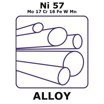 Hastelloy&#174; C276 - heat resisting alloy, Ni57Mo17Cr16FeWMn rod, 50mm x 12.7mm diameter