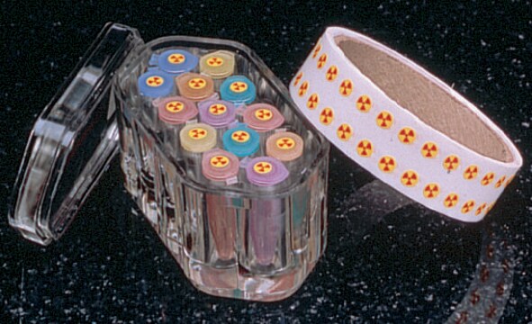 Indicator dots, “Radiation” pkg of 1000 dots per roll