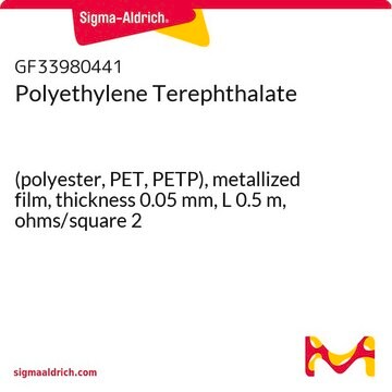 Polyethylene Terephthalate (polyester, PET, PETP), metallized film, thickness 0.05&#160;mm, L 0.5&#160;m, ohms/square 2