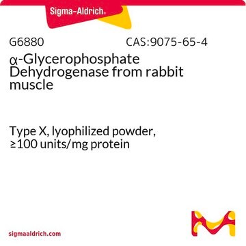 &#945;-Glycerophosphate Dehydrogenase from rabbit muscle Type X, lyophilized powder, &#8805;100&#160;units/mg protein