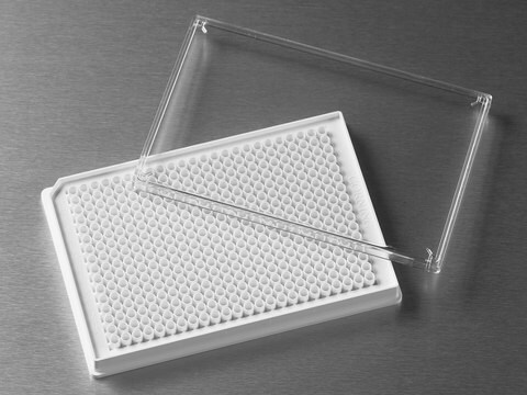 Corning&#174; 384 well microplate, low volume Tissue Culture (TC)-treated surface, white polystyrene, flat bottom, sterile, lid, pack of 10