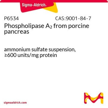 Phospholipase A2 from porcine pancreas ammonium sulfate suspension, &#8805;600&#160;units/mg protein