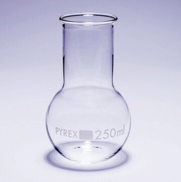 Pyrex&#174; Boiling flask, flat bottom, wide neck 500&#160;mL