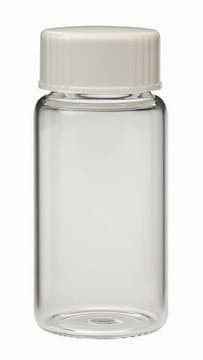 WHEATON&#174; liquid scintillation vial with attached cap lips on vial transparent borosilicate glass bottle, capacity (20&#160;mL), screw cap