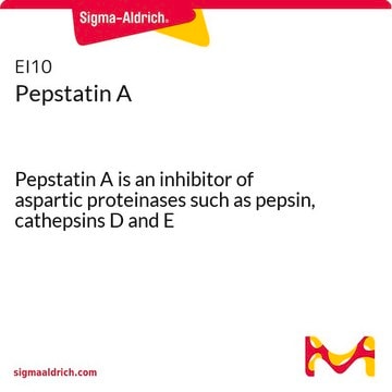 Pepstatin A Pepstatin A is an inhibitor of aspartic proteinases such as pepsin, cathepsins D and E