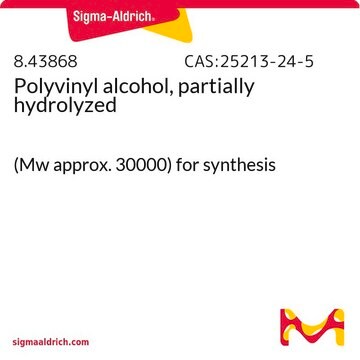 Polyvinyl alcohol, partially hydrolyzed (Mw approx. 30000) for synthesis