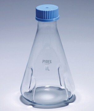 Pyrex&#174; Culture flask, baffled, PTFE membrane screwcap 1000&#160;mL