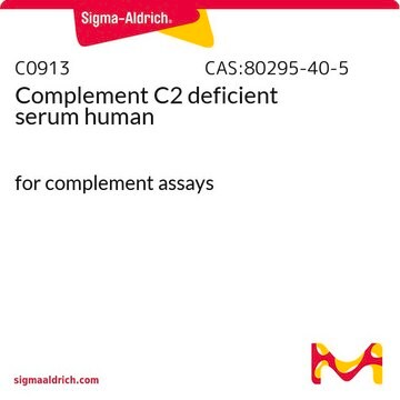 Complement C2 deficient serum human for complement assays