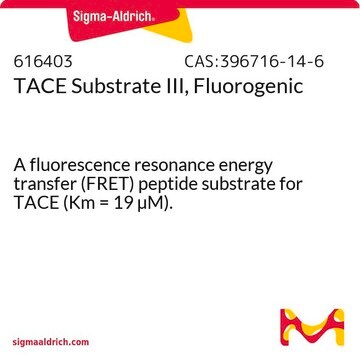 TACE Substrate III, Fluorogenic A fluorescence resonance energy transfer (FRET) peptide substrate for TACE (Km = 19 &#181;M).