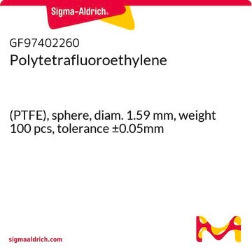 Polytetrafluoroethylene (PTFE), sphere, diam. 1.59&#160;mm, weight 100 pcs, tolerance ±0.05mm