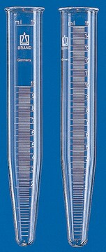 BRAND&#174; centrifuge tube, beaded rim volume 15&#160;mL, conical bottom, graduated