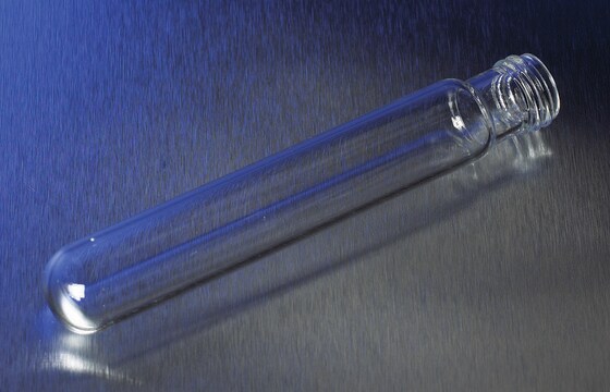 Pyrex&#174; disposable culture tubes, screw cap style, round-bottom capacity 24.0&#160;mL