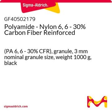 Polyamide - Nylon 6, 6 - 30% Carbon Fiber Reinforced (PA 6, 6 - 30% CFR), granule, 3&#160;mm nominal granule size, weight 1000&#160;g, black