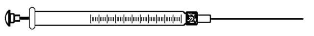 Hamilton&#174; syringe, 7000 series, knurled hub 7000.5, volume 0.5&#160;&#956;L, needle size 25 ga (blunt tip), needle L 70&#160;mm (2.75&#160;in.)