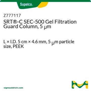 SRT&#174;-C SEC-500 Gel Filtration Guard Column, 5 &#956;m L × I.D. 5&#160;cm × 4.6&#160;mm, 5&#160;&#956;m particle size, PEEK