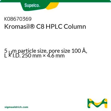 Kromasil&#174; C8 HPLC Column 5&#160;&#956;m particle size, pore size 100&#160;Å, L × I.D. 250&#160;mm × 4.6&#160;mm