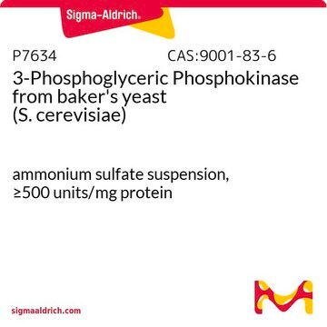 3-Phosphoglyceric Phosphokinase from baker’s yeast (S.&#160;cerevisiae) ammonium sulfate suspension, &#8805;500&#160;units/mg protein