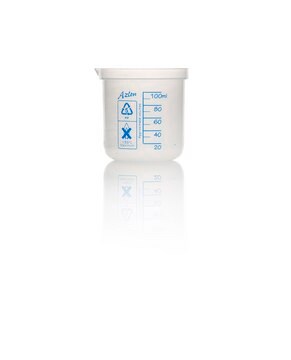 Azlon Straight-sided Beakers graduated, polypropylene, capacity 100&#160;mL