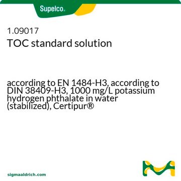 TOC standard solution according to EN 1484-H3, according to DIN 38409-H3, 1000&#160;mg/L potassium hydrogen phthalate in water (stabilized), Certipur&#174;