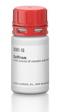 Saffron crude source of crocetin and crocein