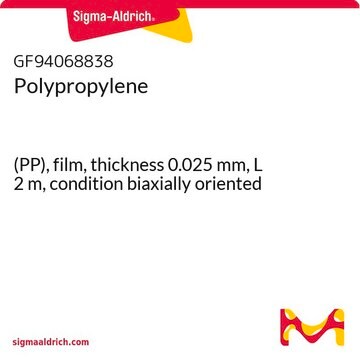 Polypropylene (PP), film, thickness 0.025&#160;mm, L 2&#160;m, condition biaxially oriented