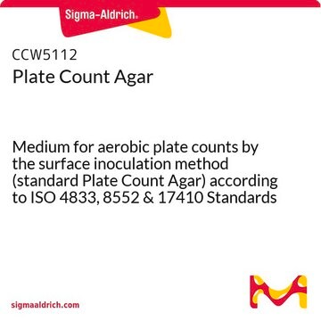 Plate Count Agar Medium for aerobic plate counts by the surface inoculation method (standard Plate Count Agar) according to ISO 4833, 8552 &amp; 17410 Standards and IFU No. 6, suitable for microbiology