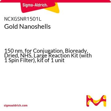 Gold Nanoshells 150&#160;nm, for Conjugation, Bioready, Dried, NHS, Large Reaction Kit (with 1 Spin Filter), kit of 1&#160;unit