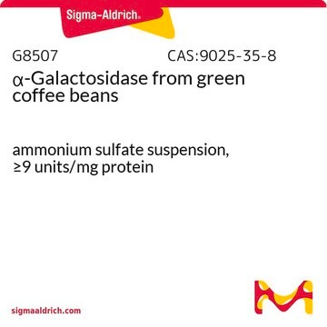 &#945;-Galactosidase from green coffee beans ammonium sulfate suspension, &#8805;9&#160;units/mg protein