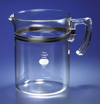 Pyrex&#174; beaker with recessed wall for handle beaker only