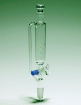 Pyrex&#174; Addition funnel, graduated, pressure equalising, cylindrical with PTFE key 500&#160;mL