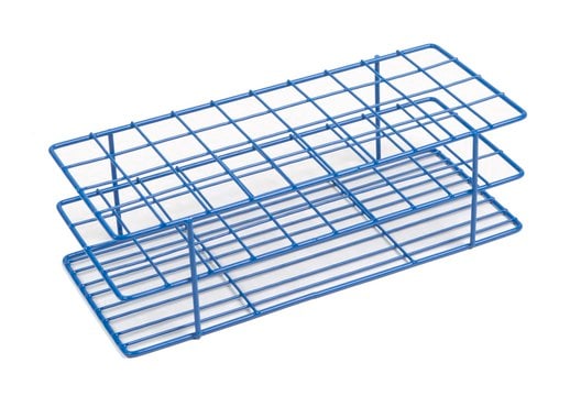 Coated Wire Tube Rack to hold, 40 x 18-22 mm tubes, blue