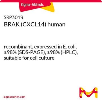 BRAK (CXCL14) human recombinant, expressed in E. coli, &#8805;98% (SDS-PAGE), &#8805;98% (HPLC), suitable for cell culture