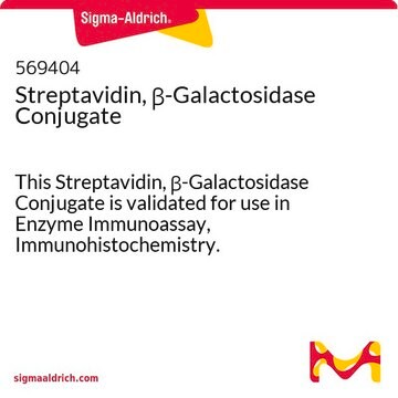 Streptavidin, &#946;-Galactosidase Conjugate This Streptavidin, &#946;-Galactosidase Conjugate is validated for use in Enzyme Immunoassay, Immunohistochemistry.