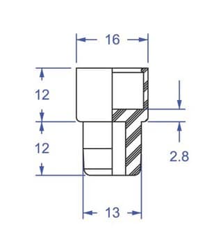 Precision Seal&#174;ラバーセプタム red, 13 mm I.D. glass tubing