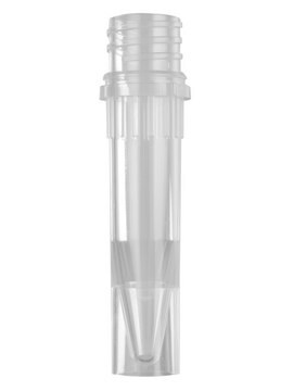 Screw cap tubes and caps with O-rings, self-standing size 1.5&#160;mL, clear, pkg of 8x500caps/cs