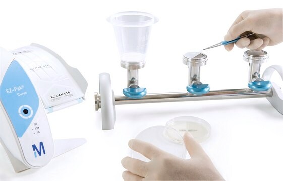 Microfil&#174; with EZ-Pak&#174; sample volume 100 mL, mixed cellulose esters (MCE), pore size 0.22&#160;&#956;m, filter diam. 47&#160;mm, white filter, gridded filter