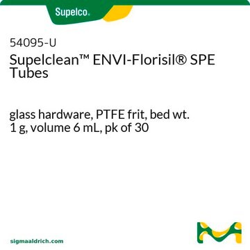 Supelclean&#8482; ENVI-Florisil&#174; SPE Tubes glass hardware, PTFE frit, bed wt. 1&#160;g, volume 6&#160;mL, pk of 30