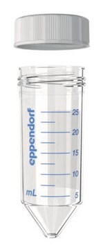 Eppendorf Tube&#174; Conical with screw cap tube capacity 25&#160;mL, Quality, pkg of 200&#160;pieces, bag of 4 × 50&#160;tubes