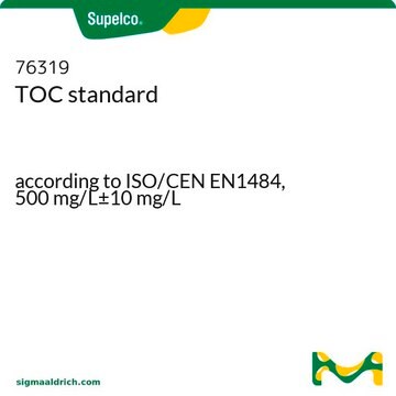 TOC standard according to ISO/CEN EN1484, 500&#160;mg/L±10&#160;mg/L