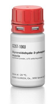 Glyceraldehyde-3-phosphate Dehydrogenase from rabbit muscle lyophilized powder, &#8805;75&#160;units/mg protein